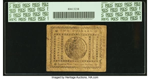 image for: Maryland August 14, 1776 $2 PCGS Fine 15....