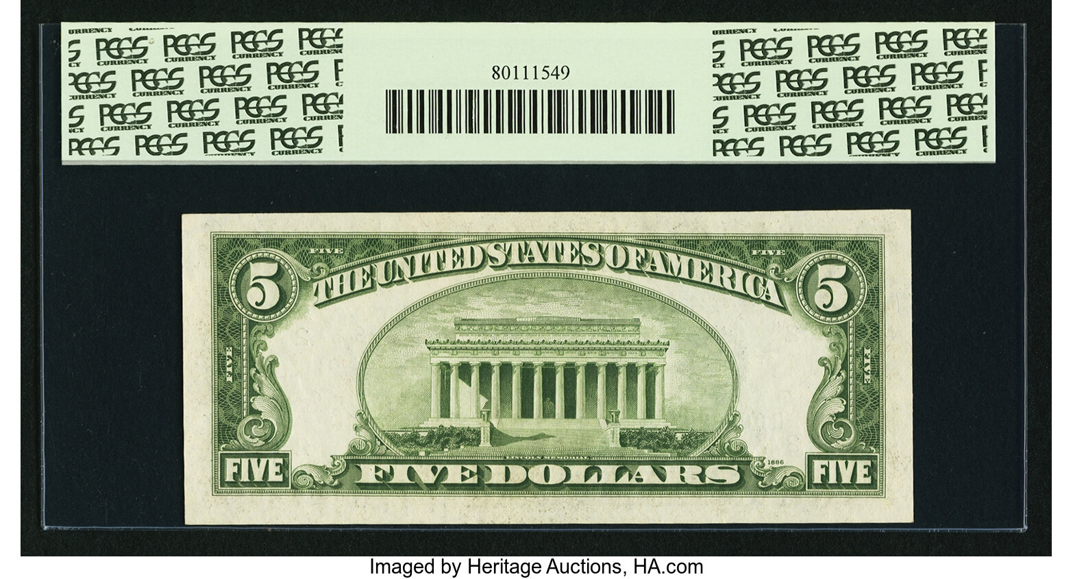 image for: Fr. 1961-B* $5 1950 Wide I Federal Reserve Note. PCGS Very Choice New 64PPQ....