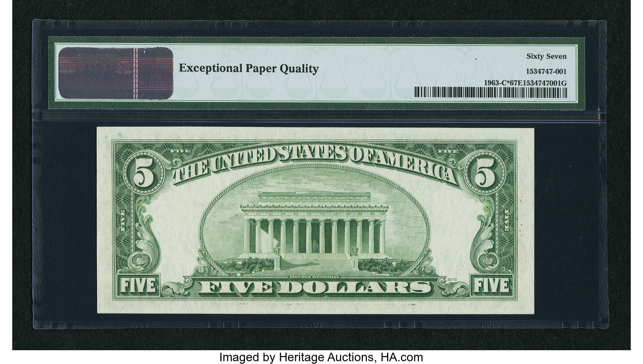 image for: Fr. 1963-C* $5 1950B Federal Reserve Note. PMG Superb Gem Unc 67 EPQ....