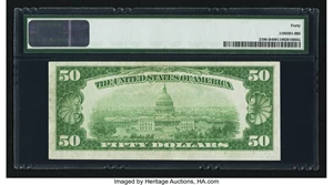 image for: Fr. 2100-B $50 1928 Federal Reserve Note. PMG Extremely Fine 40....