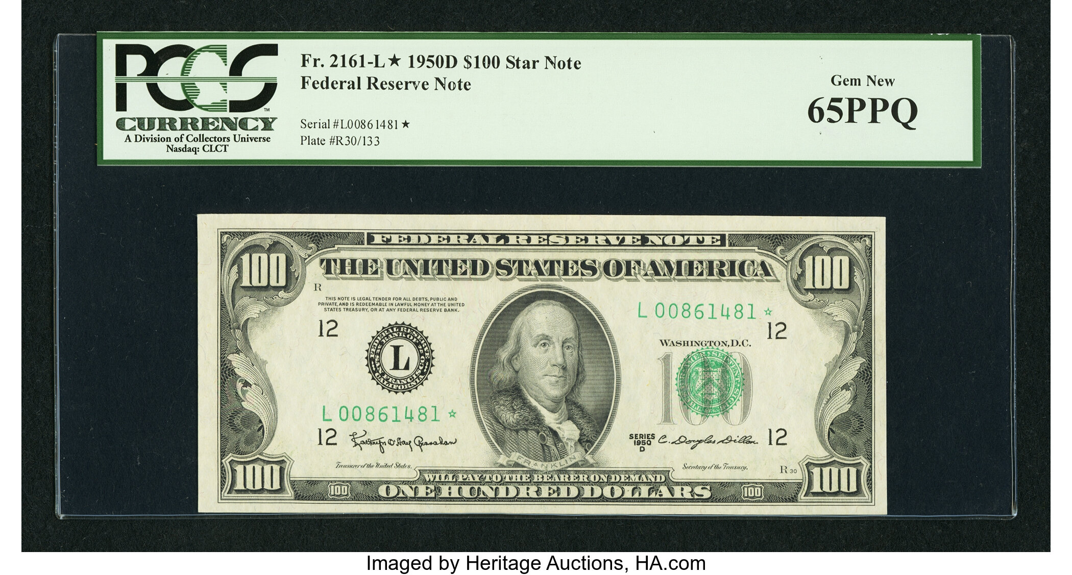 1950D $100 Replacement, San Francisco (Fr. 2161L*)