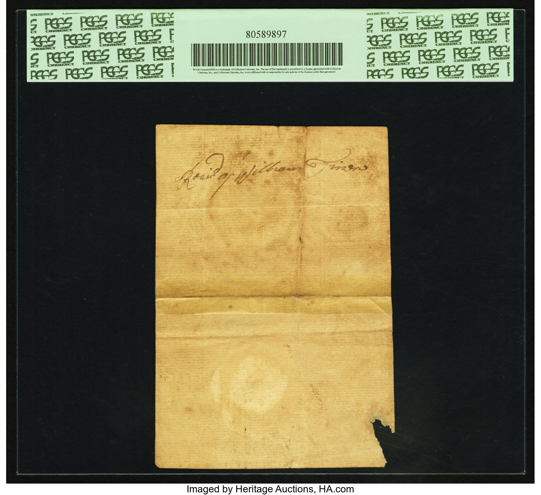 image for: North Carolina November 27, 1729 5 Pounds Handwritten Contemporary Counterfeit Fr. NC-34. PCGS Very Fine 30 Apparent....