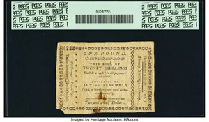 image for: North Carolina December 29, 1785 20 Shillings Fr. NC-214. PCGS Extremely Fine 45 Apparent....