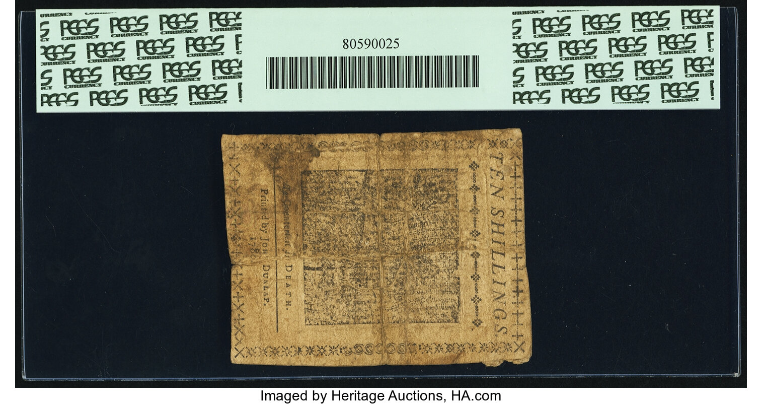 image for: Pennsylvania April 29, 1780 10 Shillings Fr. PA-226. PCGS Fine 15 Apparent....