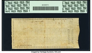 image for: Virginia April 1, 1773 12 Pounds James River Bank Form Fr. VA-66. PCGS Very Fine 30 Apparent....