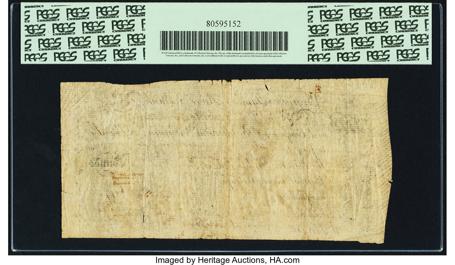 image for: Virginia September 1, 1775 8 Pounds James River Bank Form Fr. VA-85. PCGS Very Fine 30 Apparent....