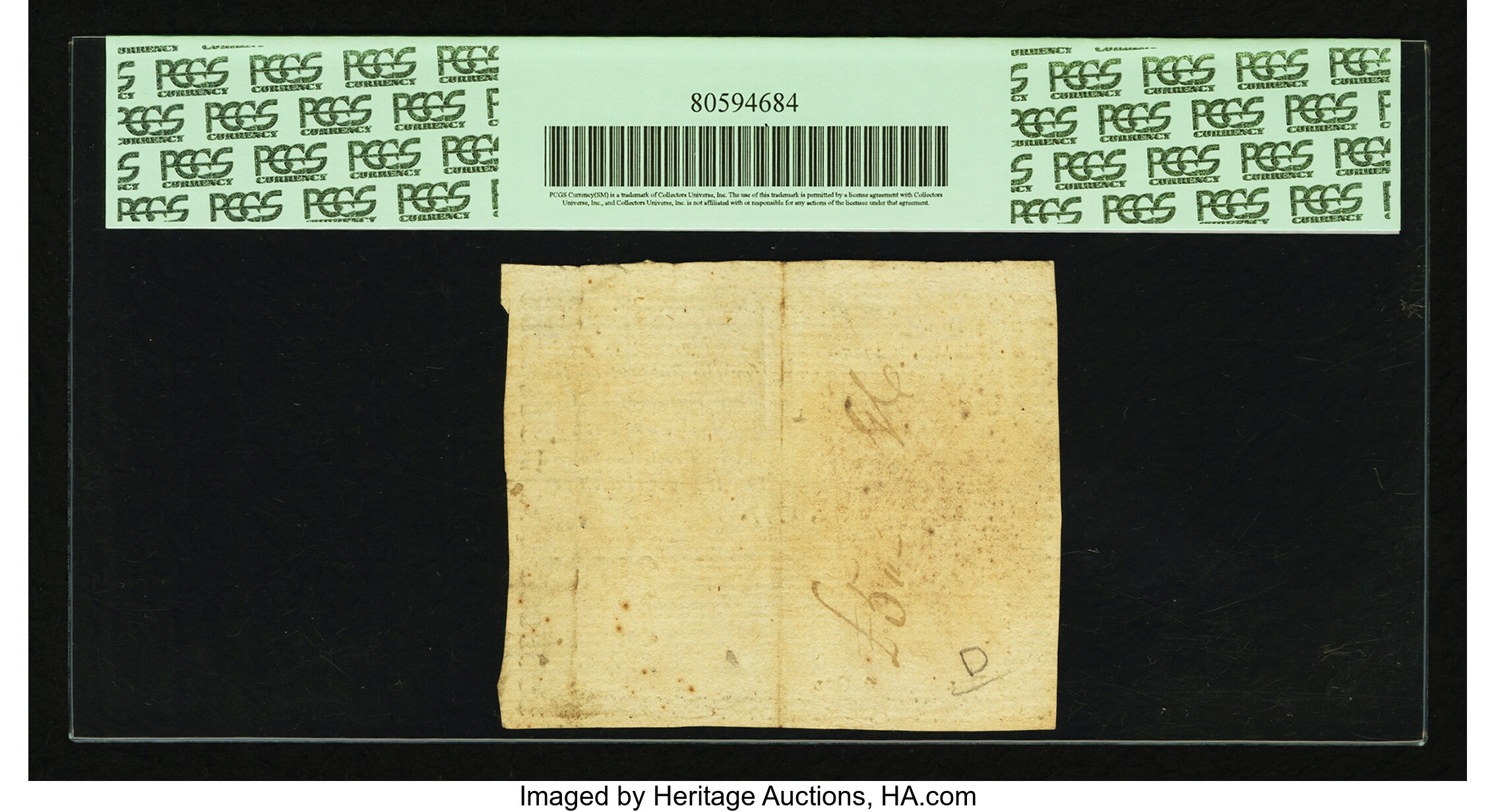 image for: Georgia June 8, 1777 $4/5 Fr. GA-102. PCGS Extremely Fine 40....