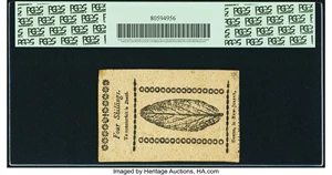 image for: State of New Jersey January 9, 1781 4 Shillings Fr. NJ-199. PCGS Choice New 63 Apparent....