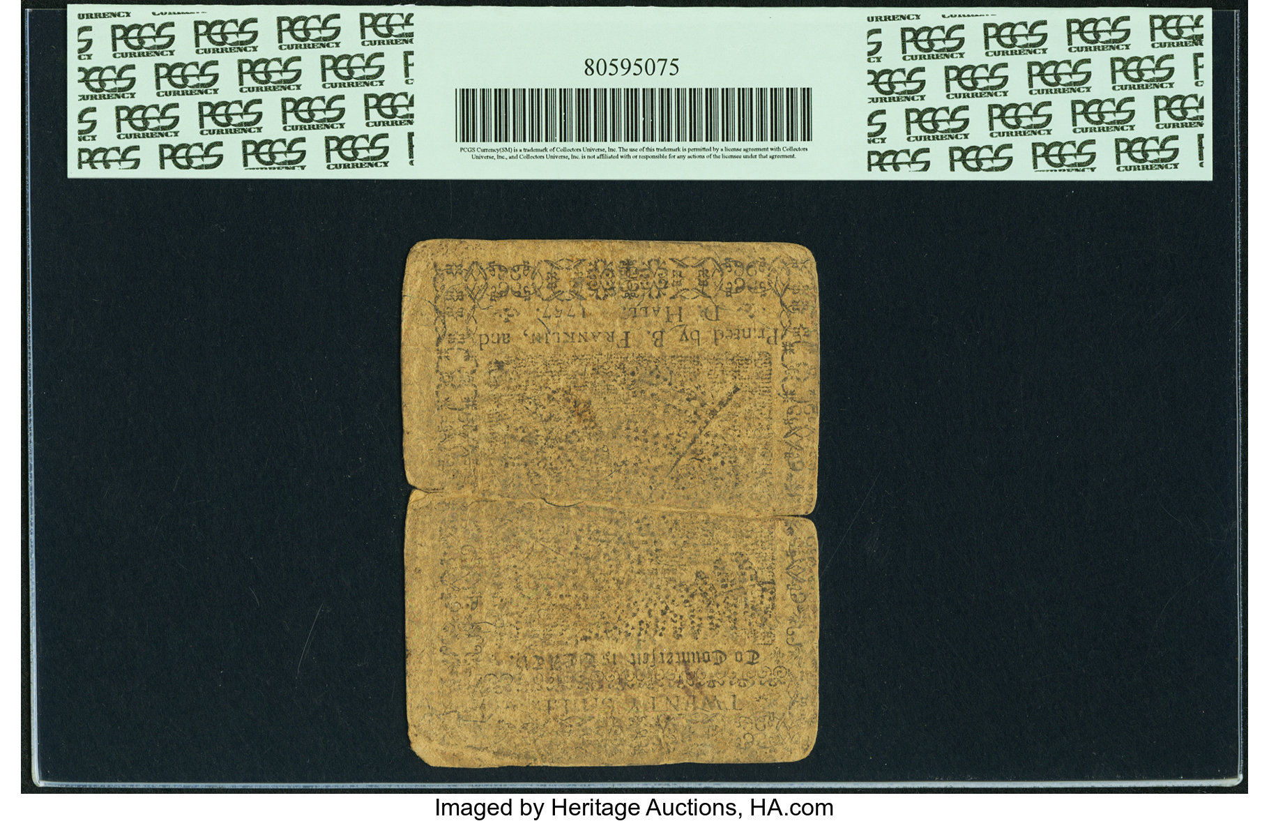 image for: Pennsylvania July 1, 1757 20 Shillings Fr. PA-88. PCGS Very Fine 20 Apparent....