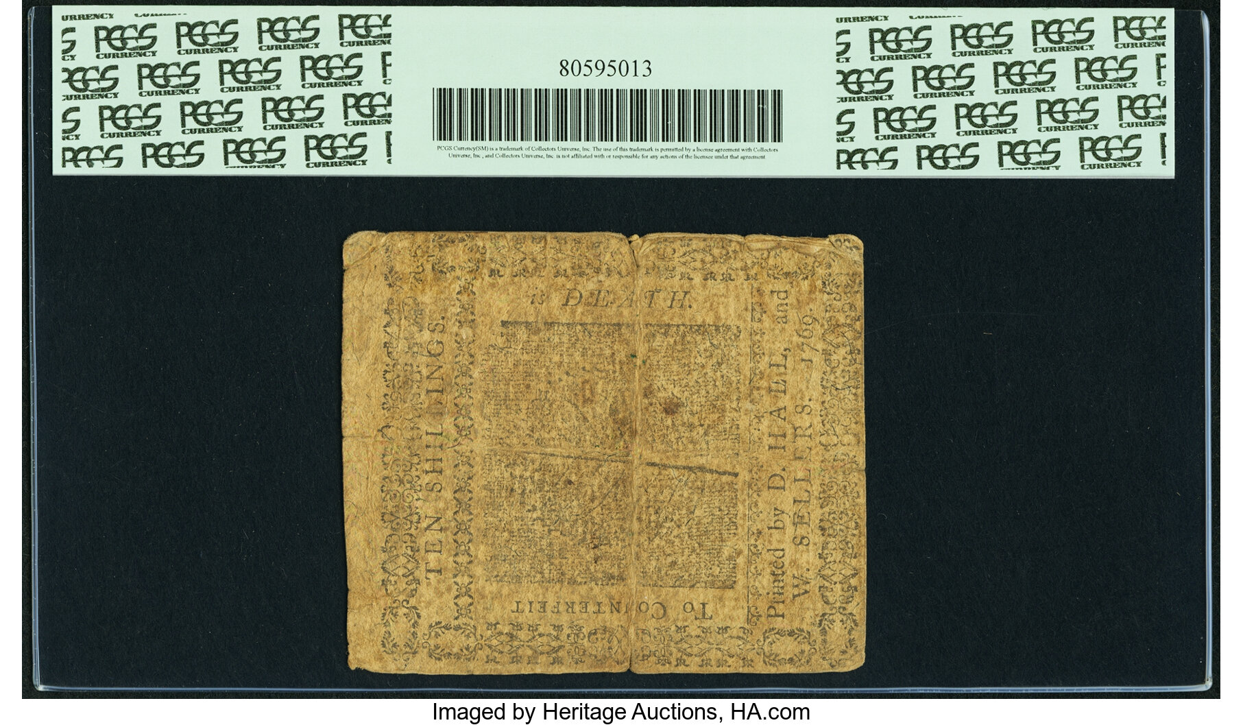 image for: Pennsylvania March 10, 1769 10 Shillings Fr. PA-143. PCGS Very Fine 25 Apparent....