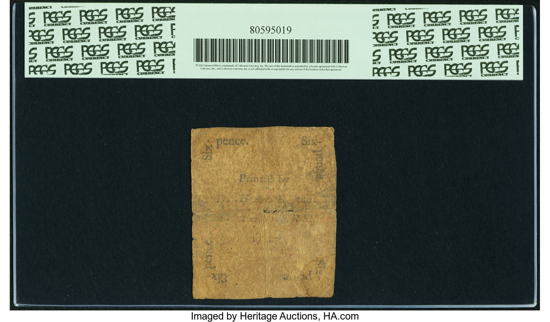 image for: Pennsylvania April 3, 1772 6 Pence John Morton Signature Fr. PA-152. PCGS Fine 12 Apparent....