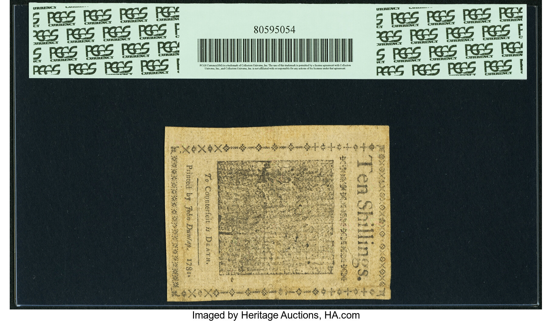 image for: Pennsylvania April 20, 1781 10 Shillings Fr. PA-249. PCGS Very Fine 30....