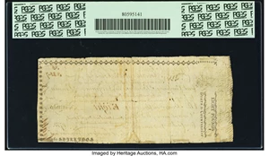 image for: Virginia April 1, 1773 8 Pounds James River Bank Form Fr. VA-65. PCGS Very Fine 25 Apparent....