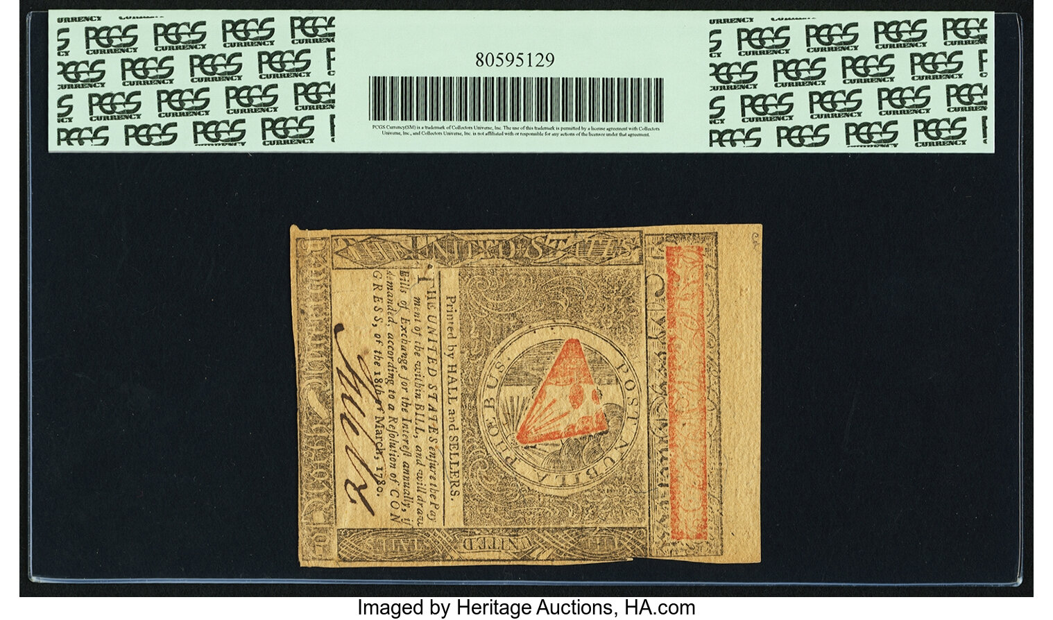 image for: State of Virginia May 1, 1780 $7 Fr. VA-176. PCGS Choice About New 55PPQ....