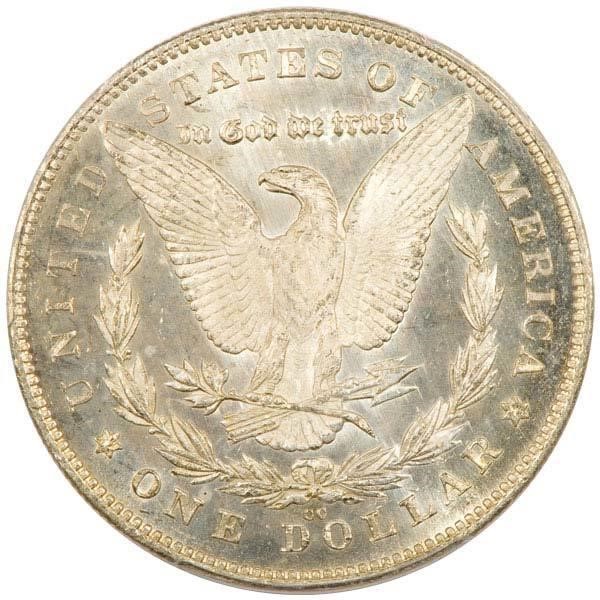 image for: $1 1880/79-CC REVERSE OF 1878 PCGS MS65 DMPL