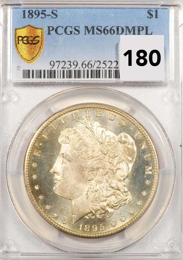 image for: $1 1895-S PCGS MS66 DMPL