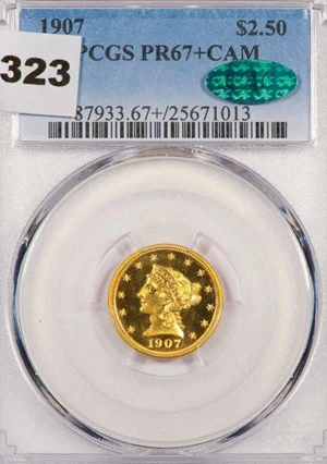 image for: $2.5 1907 PCGS PR67+ CAM CAC