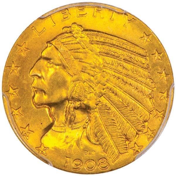 1908 5 Indian Gold Values Prices The Greysheet