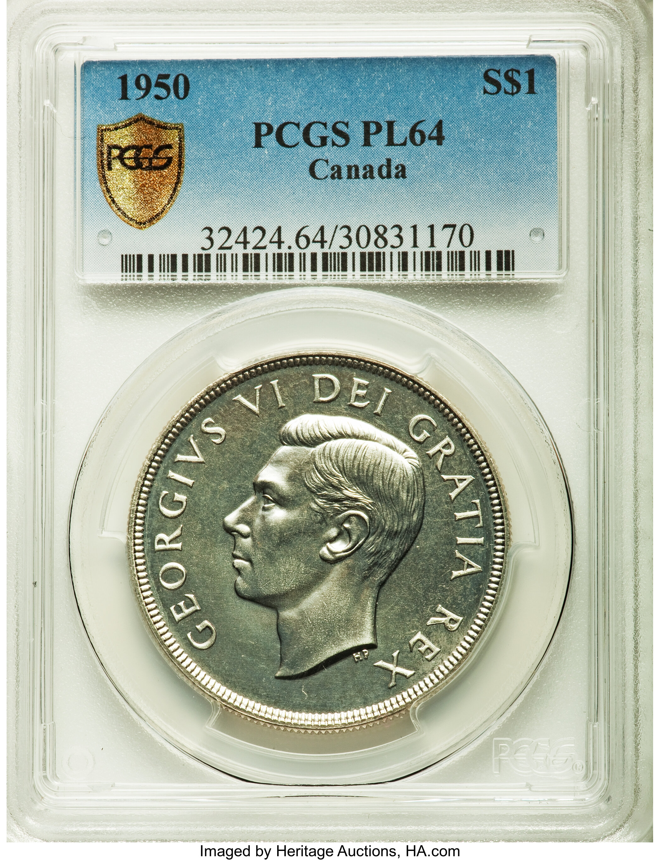 image for: George VI Prooflike Dollar 1950 PL64 PCGS