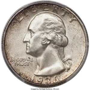 image for: 1936 25C Doubled Die Obverse, FS-101, MS66 PCGS....