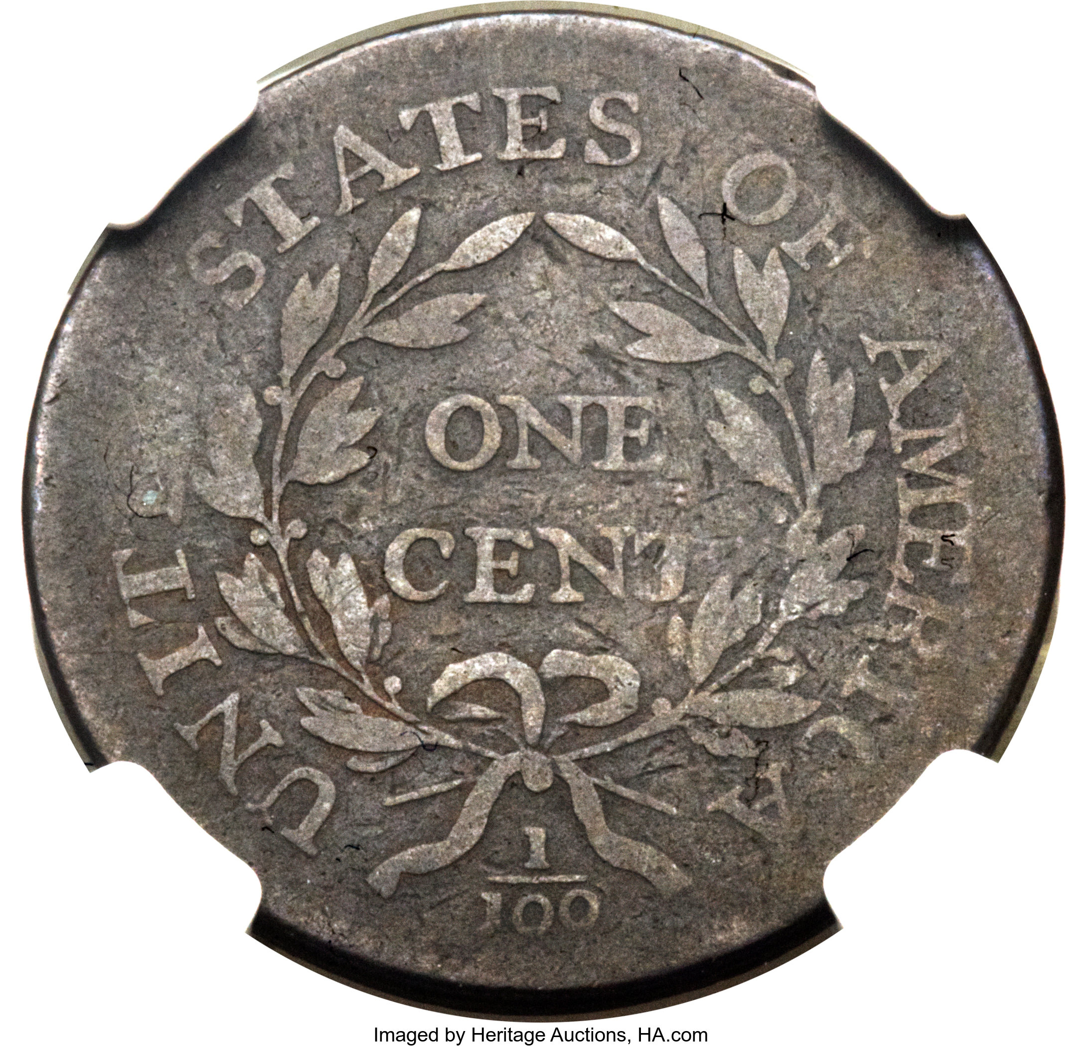 image for: 1798 1C First Hair Style, Reverse of 1796, S-156, B-10, High R.5, VG8 NGC....