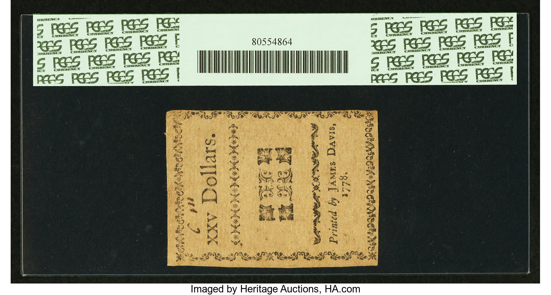 image for: North Carolina August 8, 1778 $25 Sic Transit Gloria Mundi PCGS About New 50....