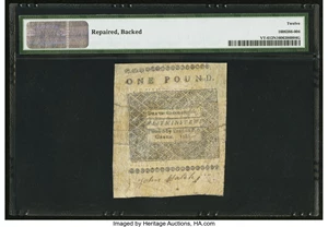 image for: Vermont February 1781 20s PMG Fine 12 Net....
