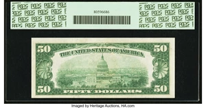image for: Fr. 2100-C* $50 1928 Federal Reserve Note. PCGS Choice New 63PPQ....