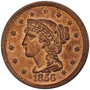 image for: 1C 1856 SLANTED 5 PCGS MS64RD