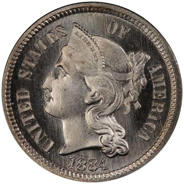 image for: 3CN 1884 PCGS PR67 DCAM