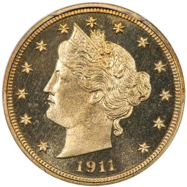 image for: 5C 1911 PCGS PR66 DCAM