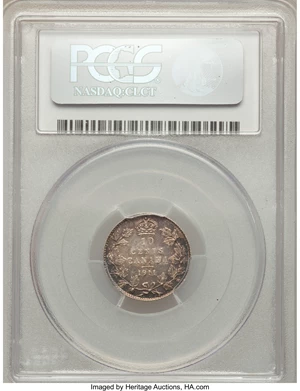 image for: George V 10 Cents 1911 MS62 PCGS
