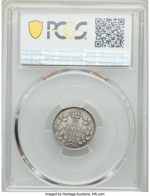 image for: George V 10 Cents 1914 MS63 PCGS
