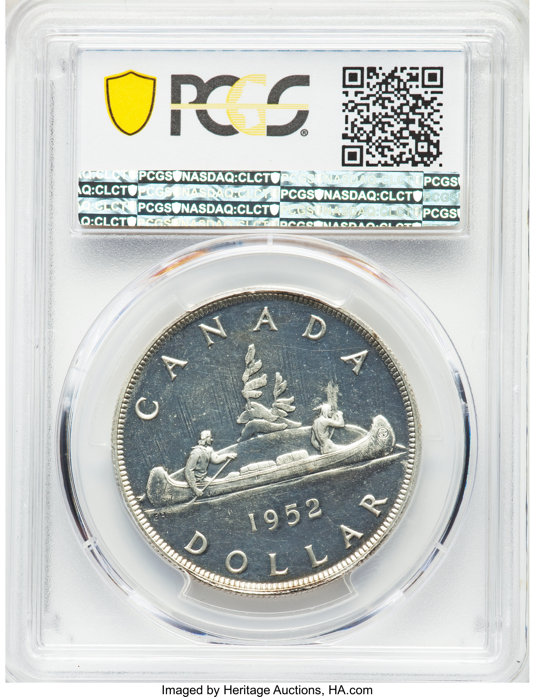 image for: George VI Prooflike "No Water Lines" Dollar 1952 PL64 PCGS