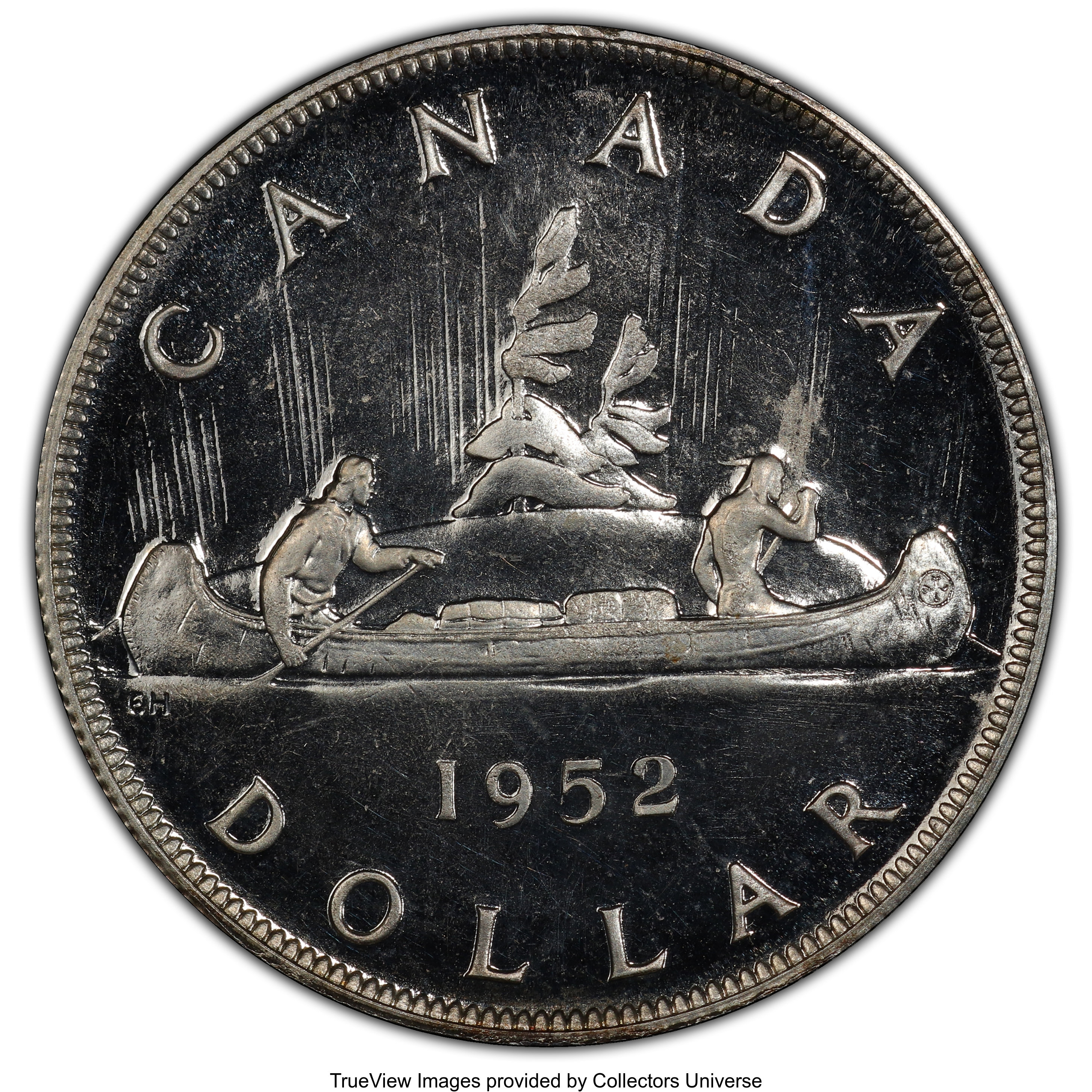 image for: George VI Prooflike "No Water Lines" Dollar 1952 PL64 PCGS