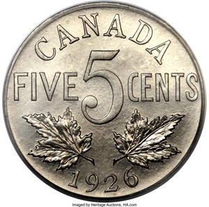 image for: George V "Near 6" Specimen 5 Cent 1926
