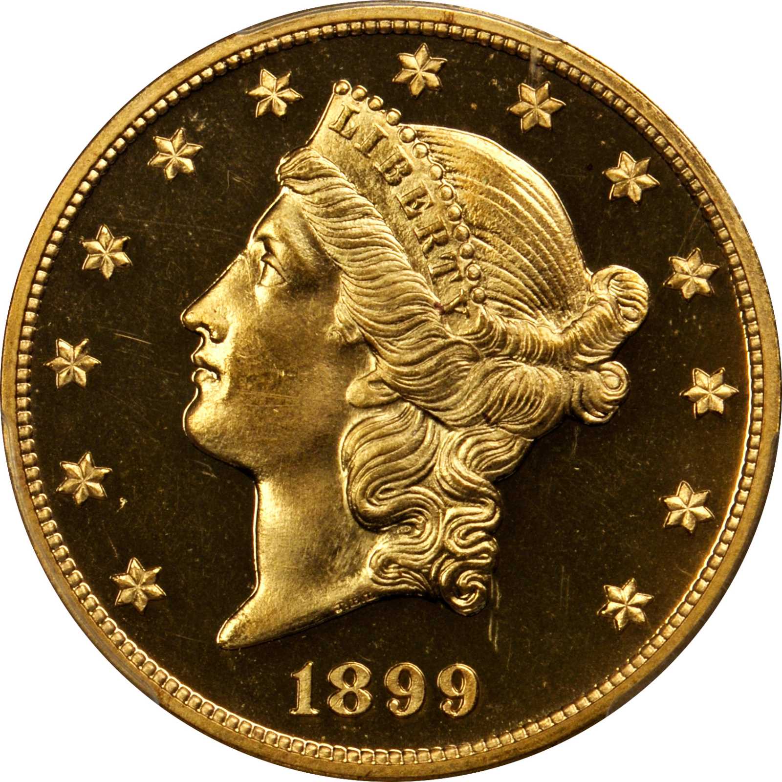 image for: 1899 Liberty Double Eagle. Proof-64+ Deep Cameo (PCGS).