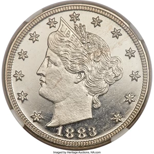 image for: 1883 5C No Cents PR67 Ultra Cameo NGC....