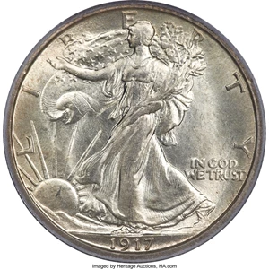 image for: 1917-S 50C Reverse MS66 PCGS. CAC....