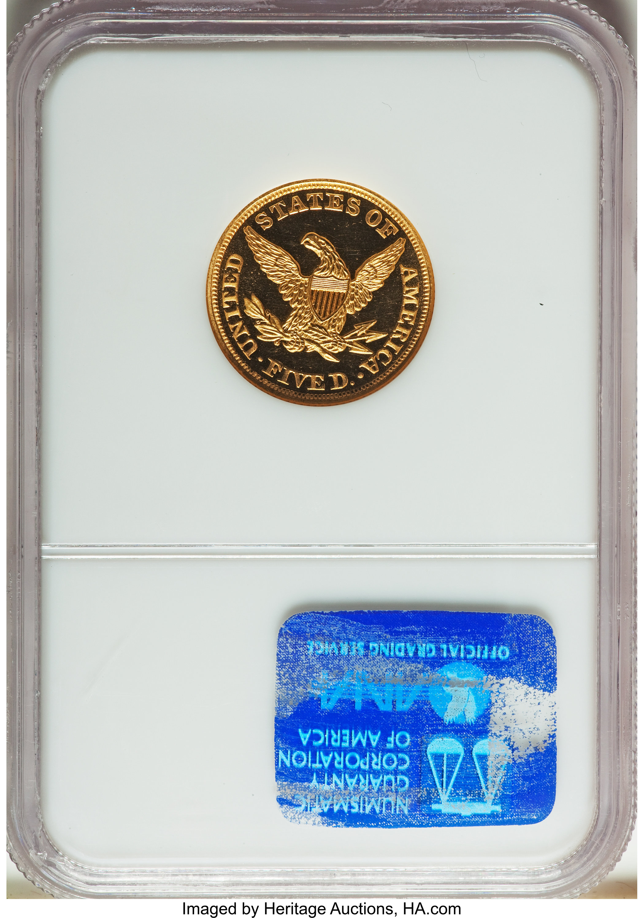 image for: 1859 $5 PR66 Ultra Cameo NGC. CAC....