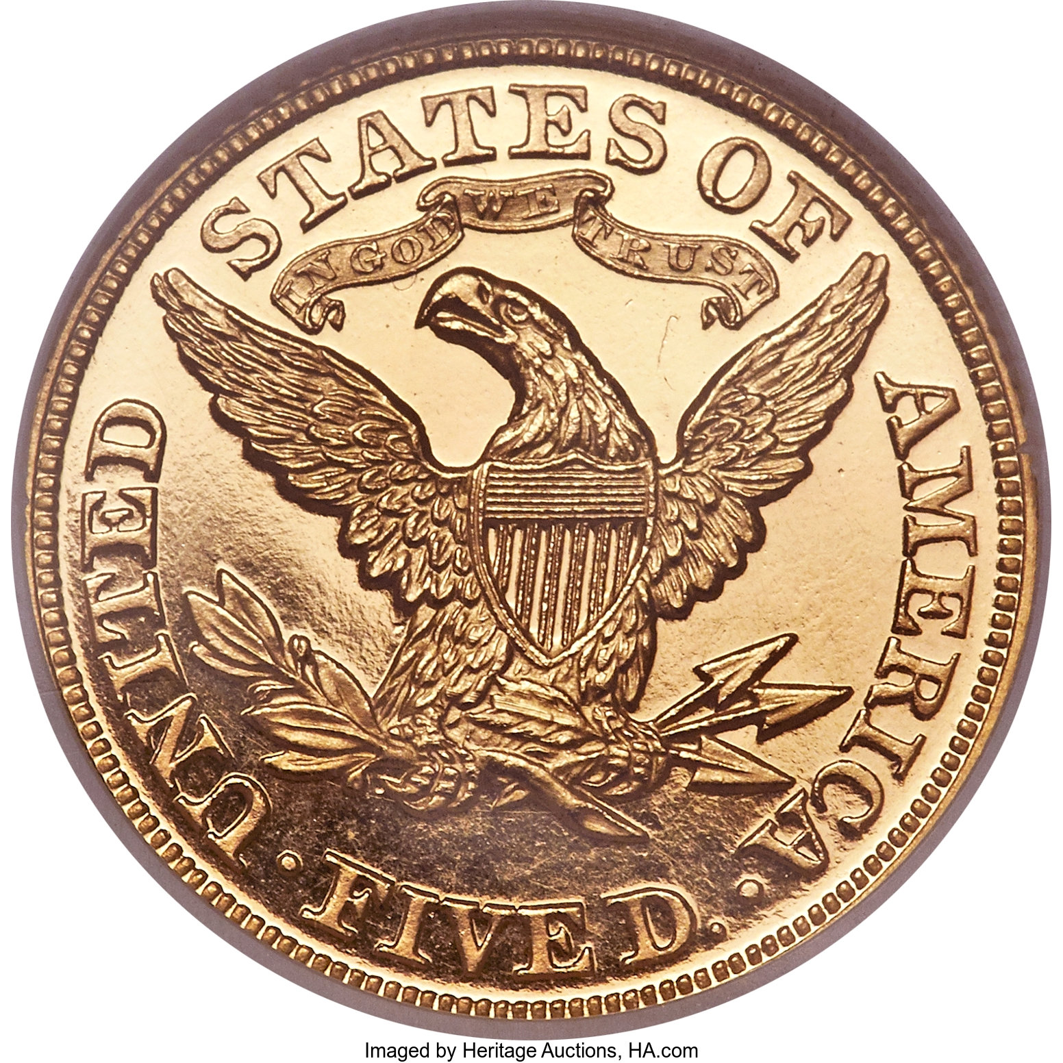 image for: 1870 $5 PR64 Cameo NGC. CAC....