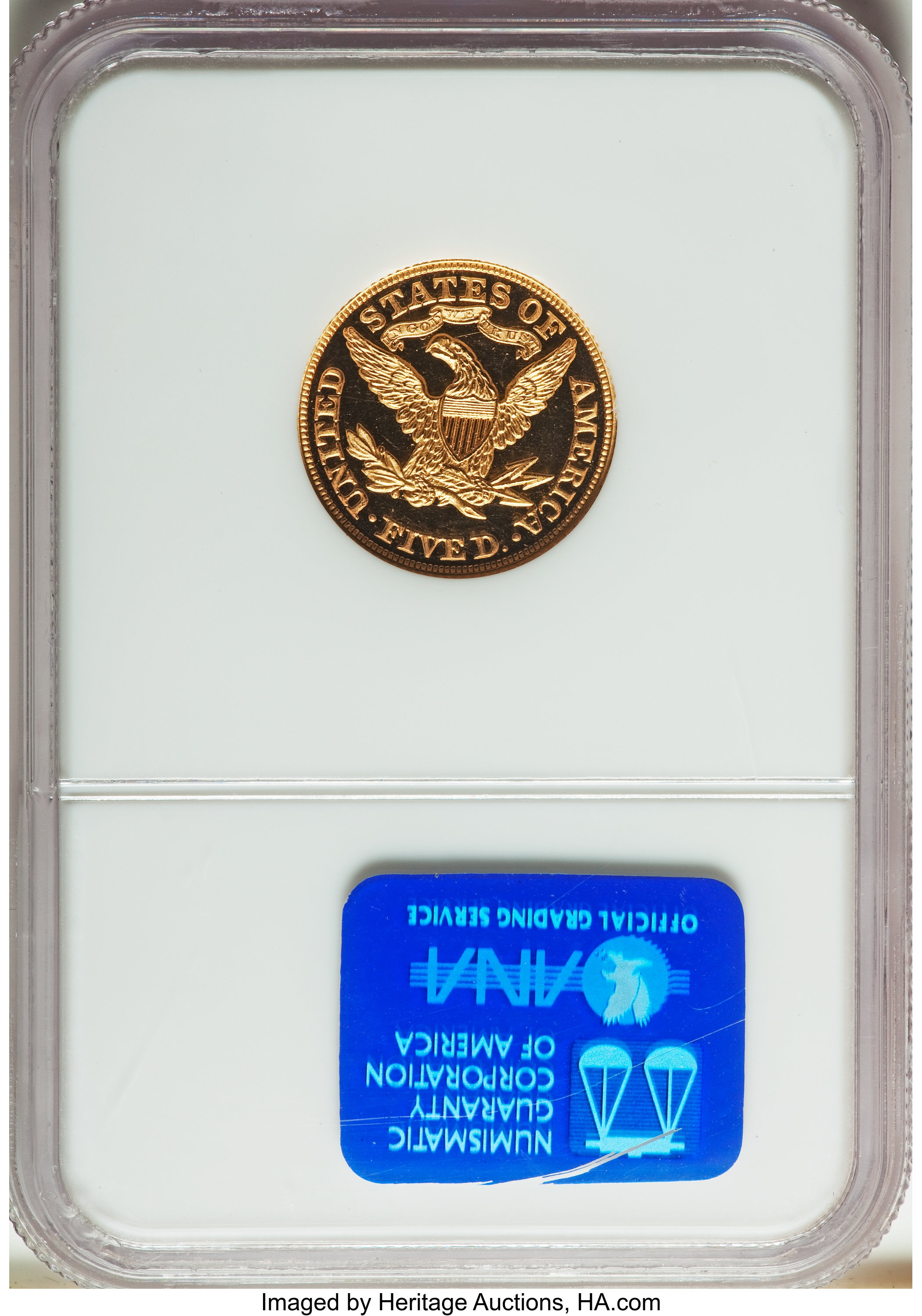 image for: 1870 $5 PR64 Cameo NGC. CAC....