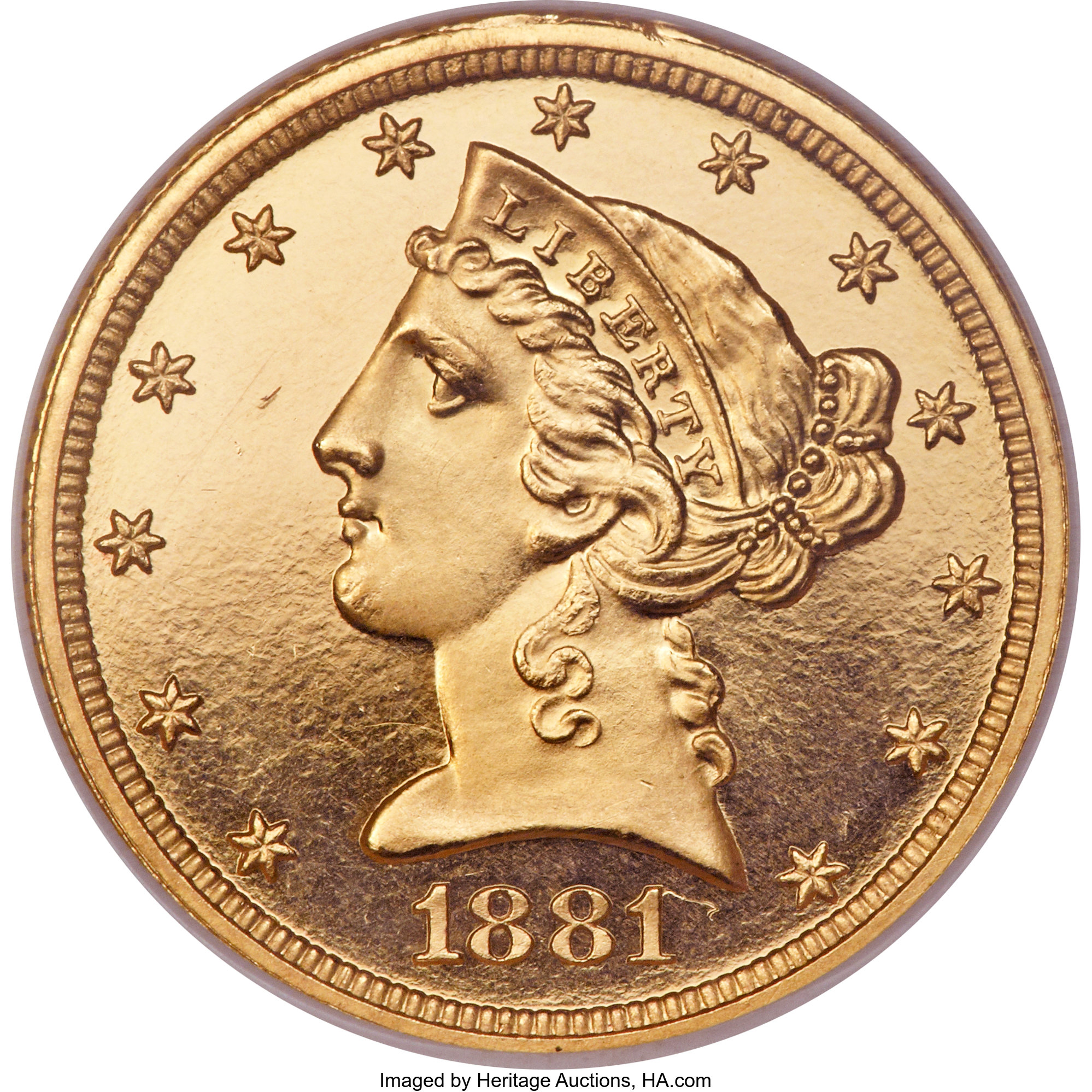 image for: 1881 $5 PR66 Cameo NGC....