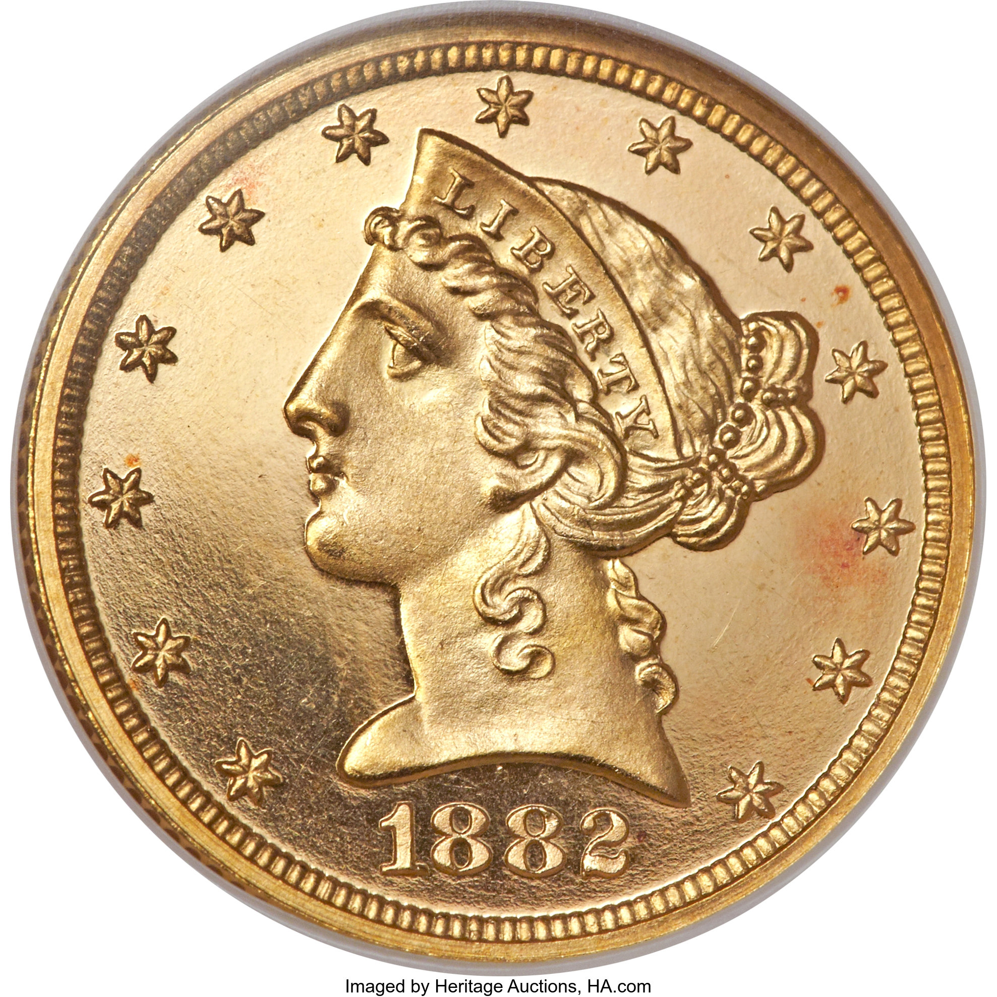 image for: 1882 $5 PR64 Ultra Cameo NGC. CAC....