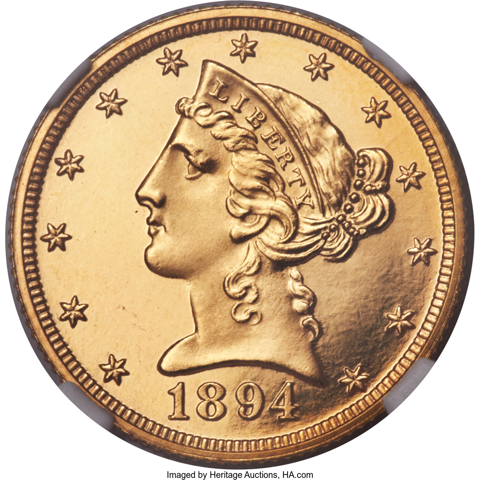 image for: 1894 $5 PR66 Ultra Cameo NGC....