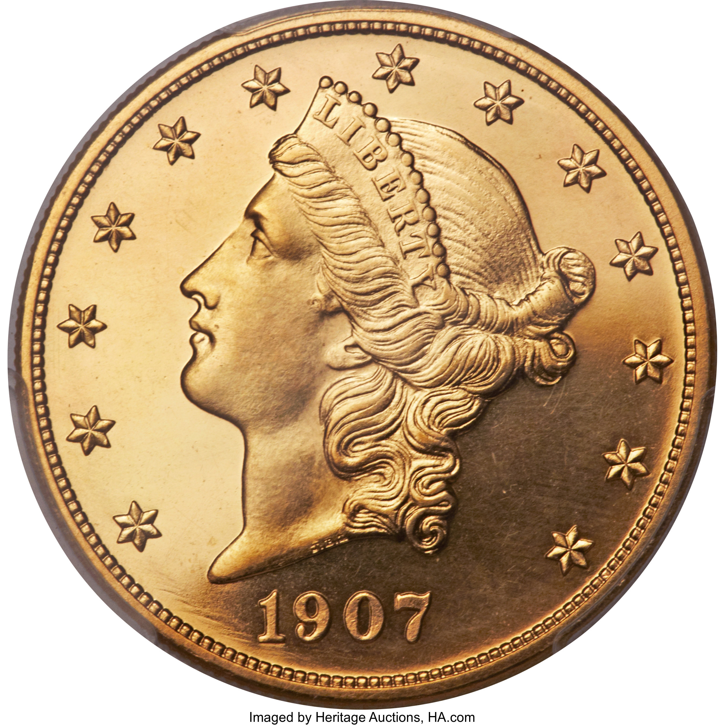 1907 $20 Liberty PR CAM