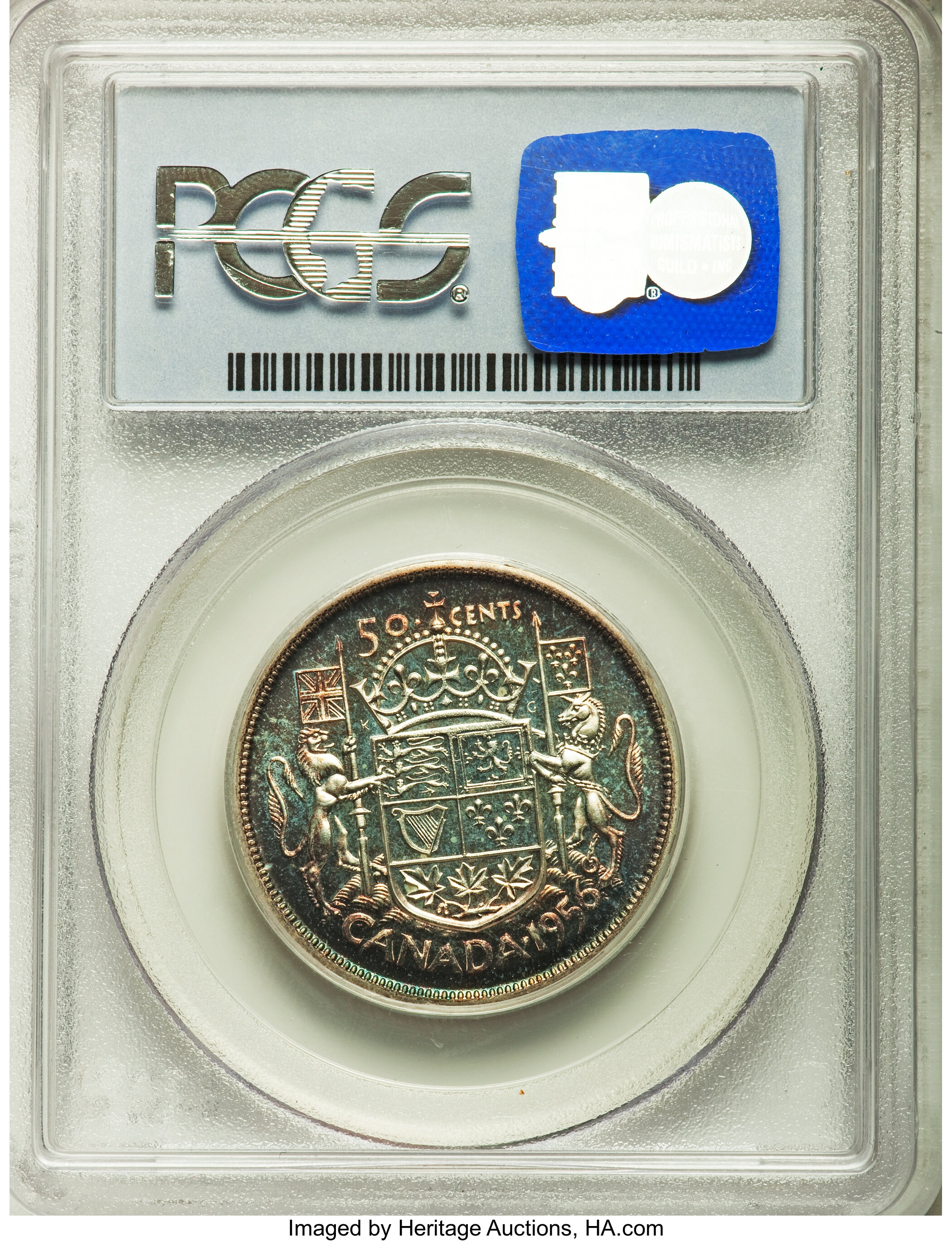 image for: Elizabeth II Prooflike 50 Cents 1956 PL66 PCGS