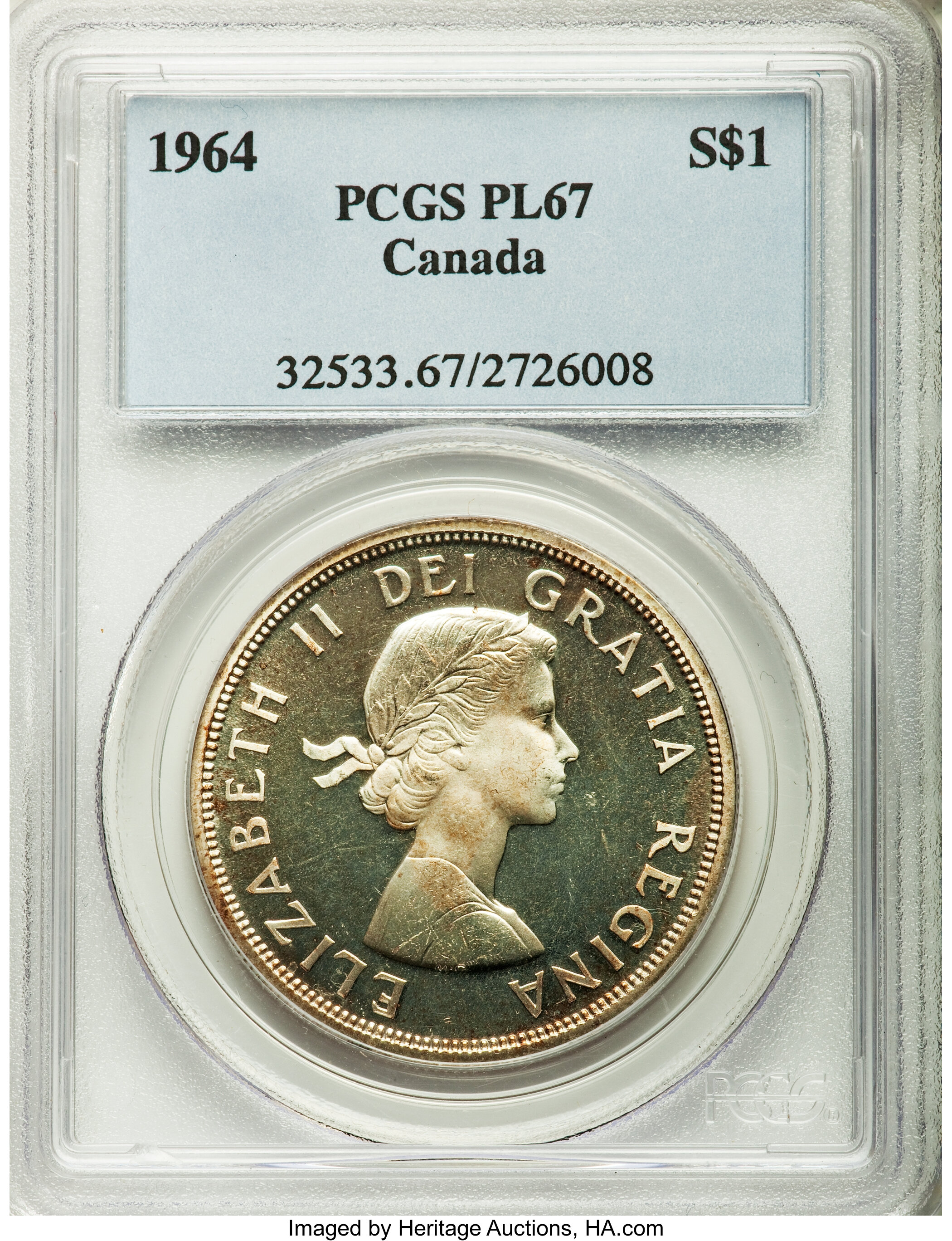 image for: Elizabeth II Prooflike Dollar 1964 PL67 PCGS