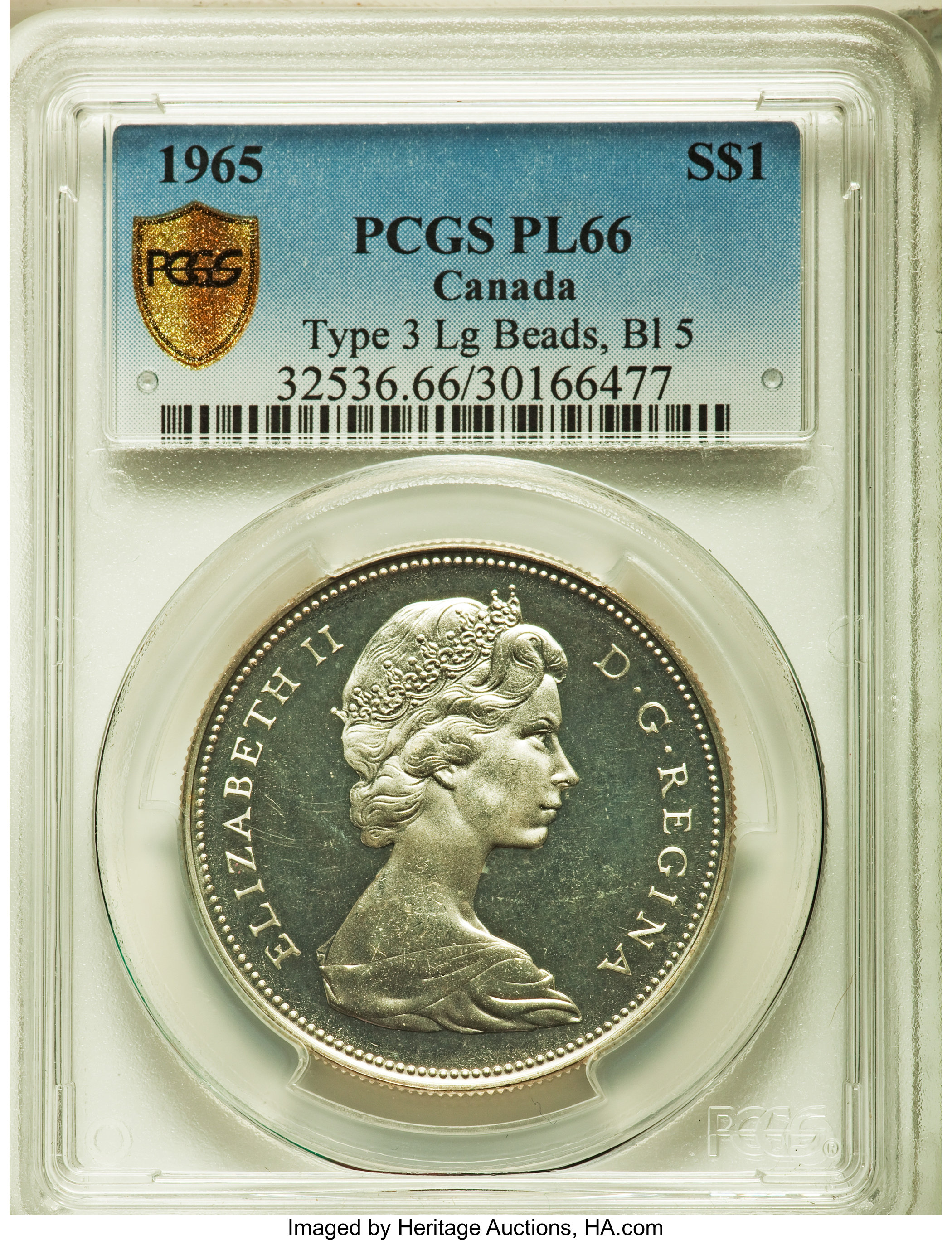 image for: Elizabeth II Prooflike Dollar 1965 PL66 PCGS