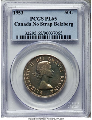 image for: Elizabeth II Prooflike 50 Cents 1953 PL65 PCGS